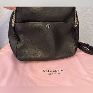 Kate Spade Women's Polly Medium Black Leather Backpack